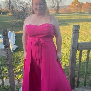 New York & Company sweetheart neck line romper with a skirt that ties!